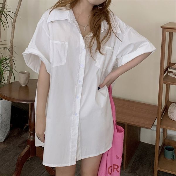women's blouses & shirts korea short sleeves oversize brief femme office lady chic stylish lapel minimalist, White
women's blouses & shirts korea short sleeves oversize brief femme office lady chic stylish lapel minimalist, White