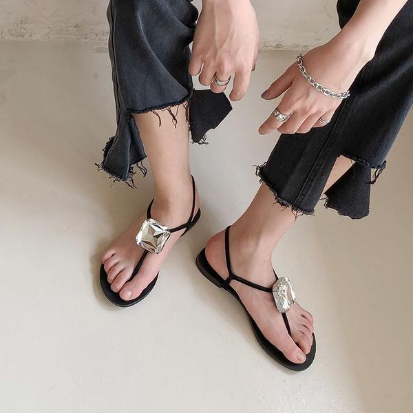 sandalias mujer 2021 summer gladiator sandals women's shoes genuine leather t shape crystal femme, Black
sandalias mujer 2021 summer gladiator sandals women's shoes genuine leather t shape crystal femme, Black