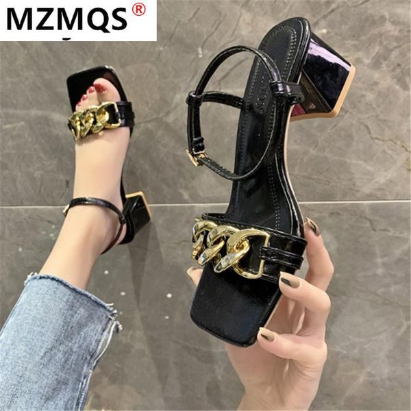 dress shoes 2021 summer women's sandals fashion metal decoration vintage buckle square head open toe high heel, Black
dress shoes 2021 summer women's sandals fashion metal decoration vintage buckle square head open toe high heel, Black