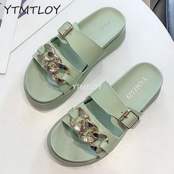 fashion brand gold metal chain slippers outdoor ladies sandals zapatillas casa mujer sapatos femininos wedges sexy, Black
fashion brand gold metal chain slippers outdoor ladies sandals zapatillas casa mujer sapatos femininos wedges sexy, Black