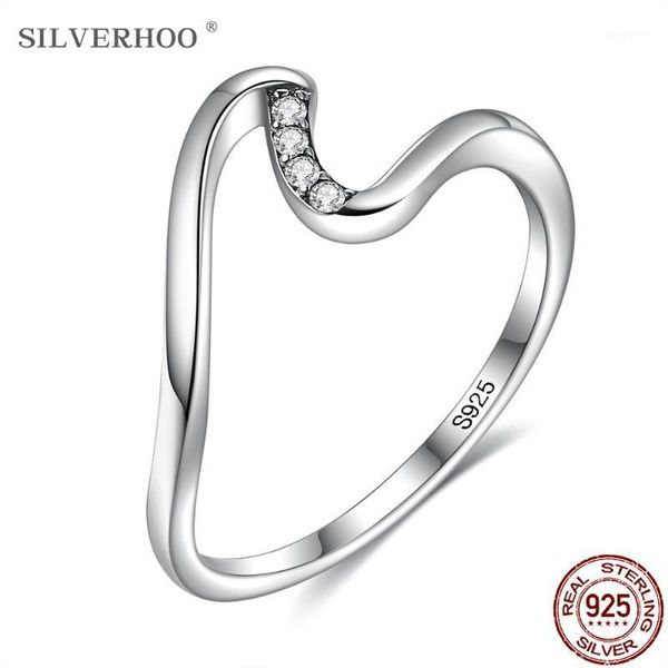 cluster rings silverhoo authentic 925 sterling silver simpe wedding engagement ring geometric wave finger for women jewelry gift1, Golden;silver
cluster rings silverhoo authentic 925 sterling silver simpe wedding engagement ring geometric wave finger for women jewelry gift1, Golden;silver
