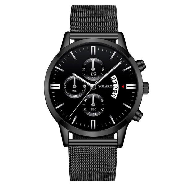 wristwatches fashionable calendar six pin three eye men's watch yolako mesh steel band quartz, Slivery;brown
wristwatches fashionable calendar six pin three eye men's watch yolako mesh steel band quartz, Slivery;brown