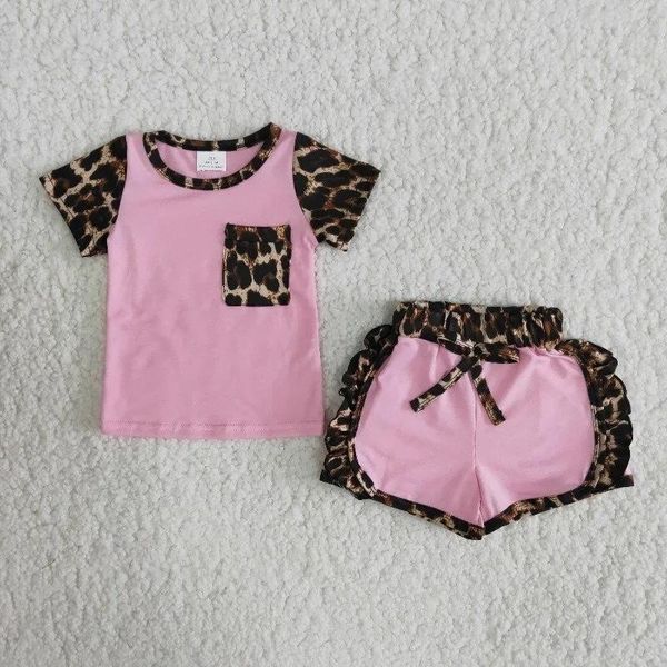 clothing sets wholesale boutique summer outfit baby girl short sleeve leopard pocket shirt ruffle pink shorts children fashionable set cloth, White
clothing sets wholesale boutique summer outfit baby girl short sleeve leopard pocket shirt ruffle pink shorts children fashionable set cloth, White
