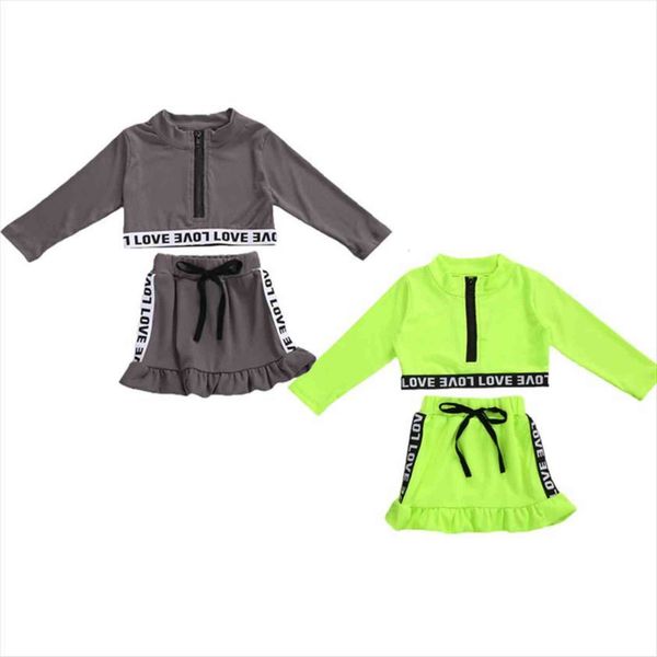 autumn fashion baby girls clothes sets letter ruffles long sleeve zipper sweatshirt skirts 2pcs, White
autumn fashion baby girls clothes sets letter ruffles long sleeve zipper sweatshirt skirts 2pcs, White