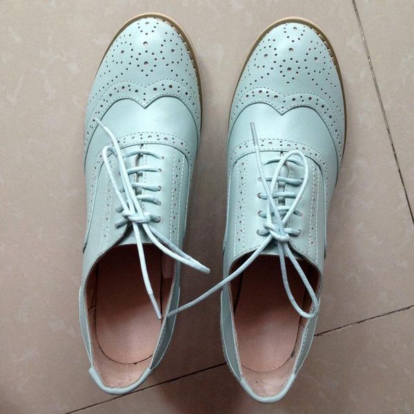 genuine leather brock mid-heel women's singles shoes round toe oxford british style pink blue oxfords pumps dress, Black
genuine leather brock mid-heel women's singles shoes round toe oxford british style pink blue oxfords pumps dress, Black