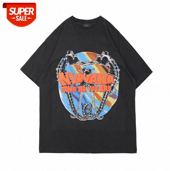 american high street retro wash print t-shirt loose creative laser globe letter short sleeve tee #gf0i, White;black
american high street retro wash print t-shirt loose creative laser globe letter short sleeve tee #gf0i, White;black