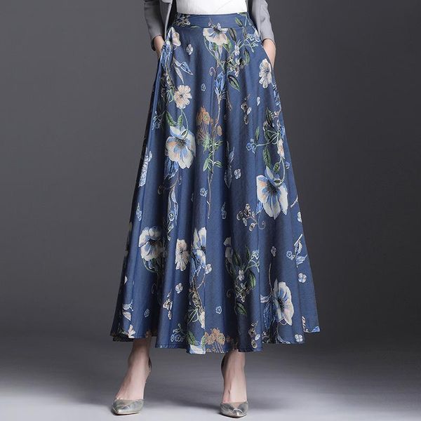 style high waist large swing skirt slim mid harajuku jean brand tencel printed denim a- line female skirts, Black
style high waist large swing skirt slim mid harajuku jean brand tencel printed denim a- line female skirts, Black