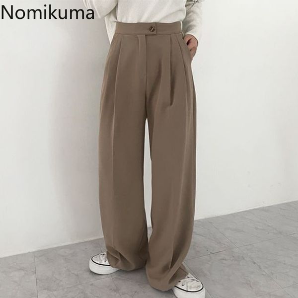 nomikuma spring vintage high waist women pants korean causal solid new long trousers new suit wide leg pants mujer 6f355 210427, Black;white
nomikuma spring vintage high waist women pants korean causal solid new long trousers new suit wide leg pants mujer 6f355 210427, Black;white