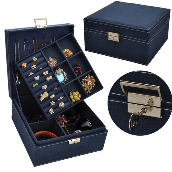 korean princess flannel jewelry box with lock multifunctional double-layer retro store glasses bracelet box, Black;white
korean princess flannel jewelry box with lock multifunctional double-layer retro store glasses bracelet box, Black;white