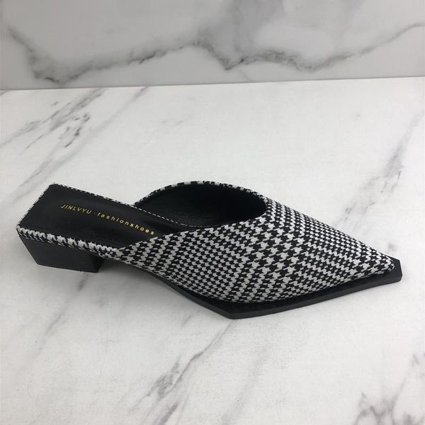 fashion women slippers pointed toe slip on square black heels roman style casual beige slides mules shoes woman size 35-39
fashion women slippers pointed toe slip on square black heels roman style casual beige slides mules shoes woman size 35-39