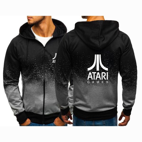 men's hoodies & sweatshirts 2021autumn atari games logo print zipper jackets mans casual gradient color pullover coats, Black
men's hoodies & sweatshirts 2021autumn atari games logo print zipper jackets mans casual gradient color pullover coats, Black
