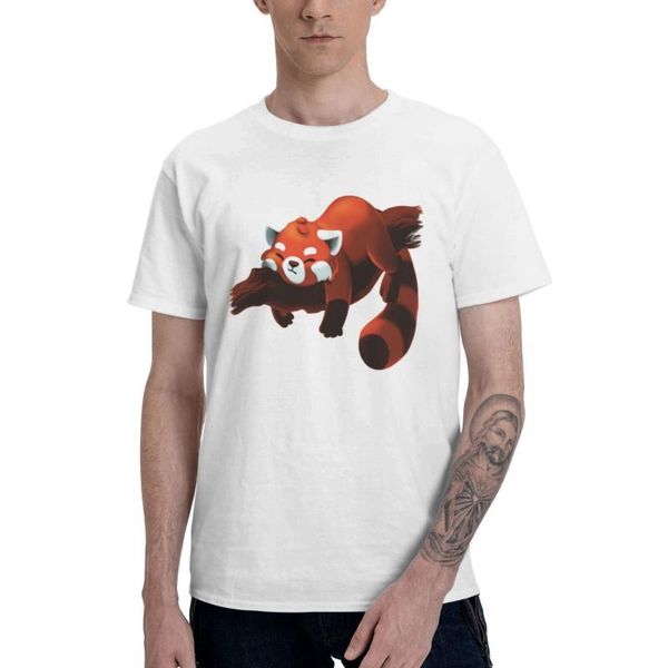 men's t-shirts red panda day t shirts pure cotton crewneck men short sleeve oversized classic tees clothes four seasons, White;black
men's t-shirts red panda day t shirts pure cotton crewneck men short sleeve oversized classic tees clothes four seasons, White;black