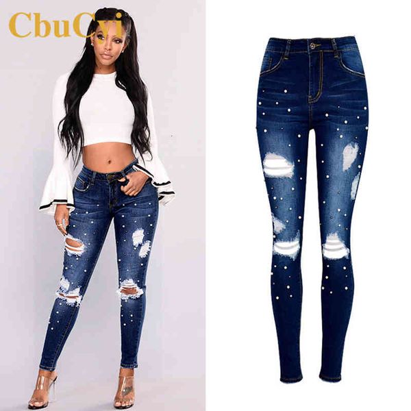 jeans women's clothing denim high waist hole bleached pearls slim stretch jeans trousers ladies casual ny pants, Blue
jeans women's clothing denim high waist hole bleached pearls slim stretch jeans trousers ladies casual ny pants, Blue