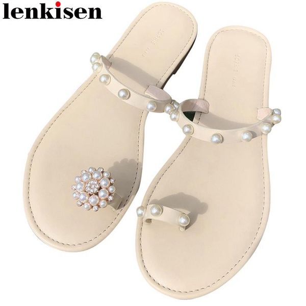 slippers lenkisen gladiator full grain leather leisure pearl sweet flower rhinestones bling flip flop slip on summer flats women l69, Black
slippers lenkisen gladiator full grain leather leisure pearl sweet flower rhinestones bling flip flop slip on summer flats women l69, Black