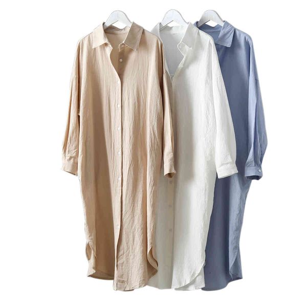 cotton women blouse shirt summer linen cottons casual plus size womans long section shirts white/blue sleeve 579e 210420
cotton women blouse shirt summer linen cottons casual plus size womans long section shirts white/blue sleeve 579e 210420