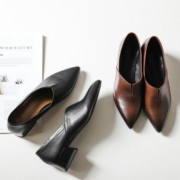 dress shoes women genuine leather sheep pumps pointed toe office career brand platform, Black
dress shoes women genuine leather sheep pumps pointed toe office career brand platform, Black