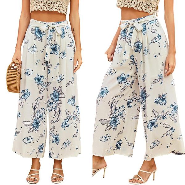 women's pants & capris summer 2021 casual high waist sashes vintange flower print fashion wide leg y2k versatile commute woman, Black;white
women's pants & capris summer 2021 casual high waist sashes vintange flower print fashion wide leg y2k versatile commute woman, Black;white