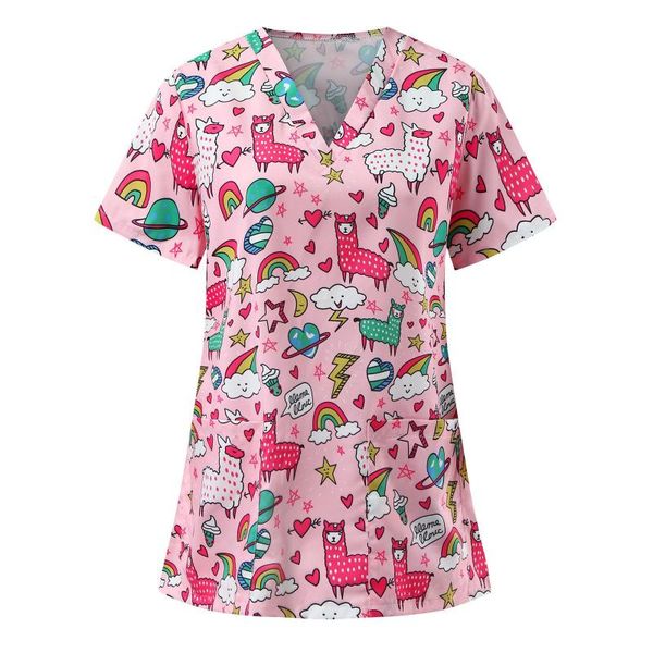 women's t-shirt women t shirt short sleeve v-neck cartoon pattern nursing working uniform t-shirts tee femme crop clothing, White
women's t-shirt women t shirt short sleeve v-neck cartoon pattern nursing working uniform t-shirts tee femme crop clothing, White