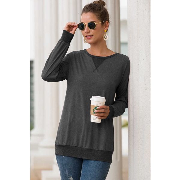 women's t-shirt european and american sports leisure women's wear round collar long sleeve loose shirt iome, White
women's t-shirt european and american sports leisure women's wear round collar long sleeve loose shirt iome, White