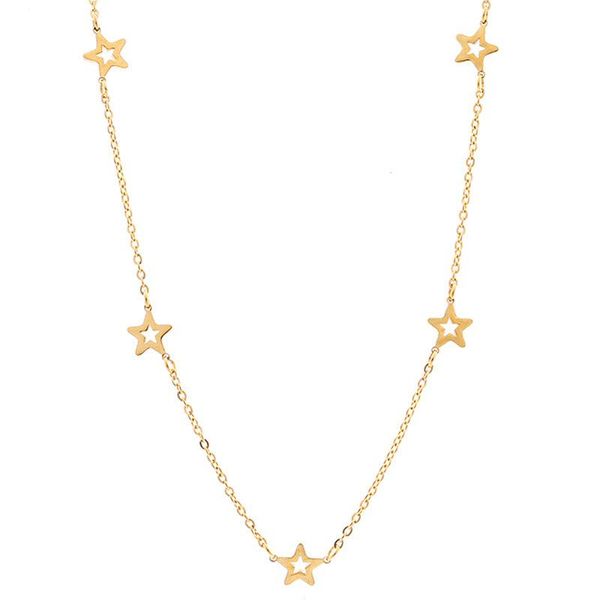 pendant necklaces european and american jewelry temperament stainless steel star collar chain necklace students gift, Silver
pendant necklaces european and american jewelry temperament stainless steel star collar chain necklace students gift, Silver