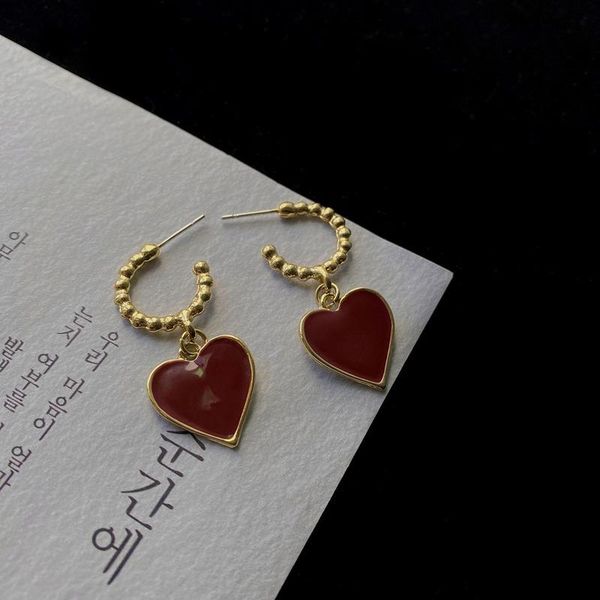 dangle & chandelier vsnow minimalist red color love heart earrings for women korean fashion c shape hoop party jewelry accessories, Silver
dangle & chandelier vsnow minimalist red color love heart earrings for women korean fashion c shape hoop party jewelry accessories, Silver