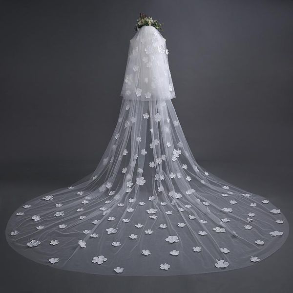 bridal veils 2021 charming white/ivory 3 meters long train applique edge two layers wedding with combs accessories, Black
bridal veils 2021 charming white/ivory 3 meters long train applique edge two layers wedding with combs accessories, Black