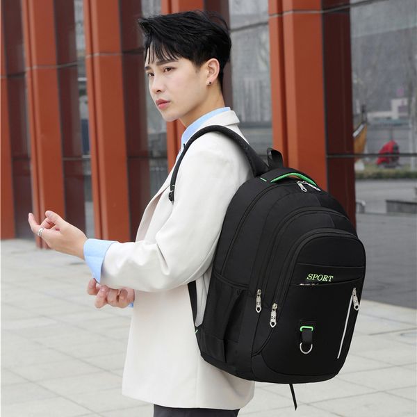 oxford cloth backpack men's backpack korean fashion travel leisure middle school student schoolbag simple fashion computer bag