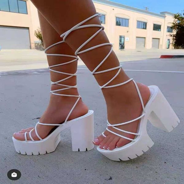 ellalee women's summer sandals ankle strap lace-up female shoes platform chunky heel plus size woman high s y0721, Black
ellalee women's summer sandals ankle strap lace-up female shoes platform chunky heel plus size woman high s y0721, Black