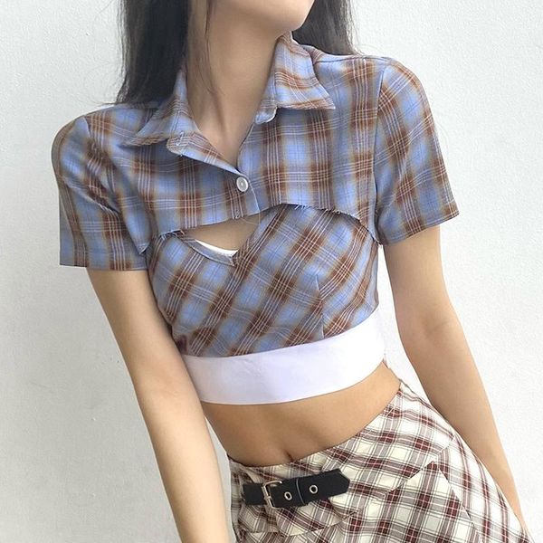 women's tanks & camis women plaid print crop 2 pieces vintage female harajuku tshirt casual camisole fitness for lady, White
women's tanks & camis women plaid print crop 2 pieces vintage female harajuku tshirt casual camisole fitness for lady, White