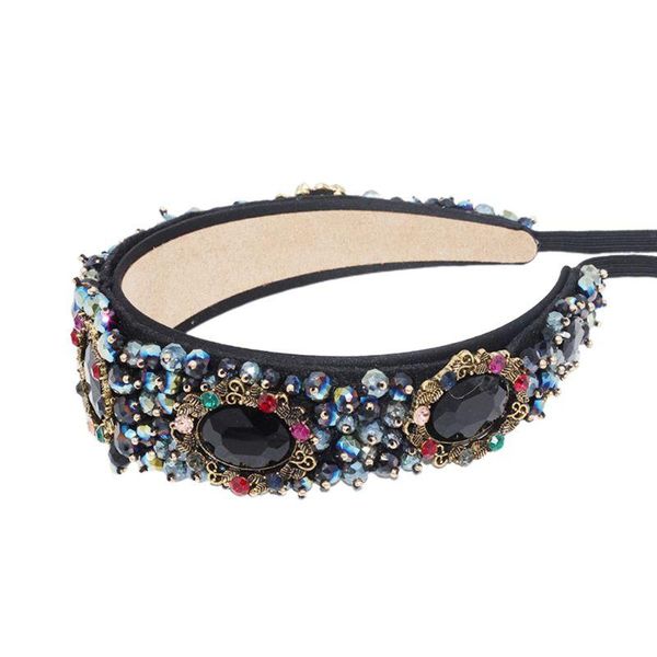 baroque lady hair hoop luxury sun flower rhinestone headband women headwear bun maker, Brown
baroque lady hair hoop luxury sun flower rhinestone headband women headwear bun maker, Brown