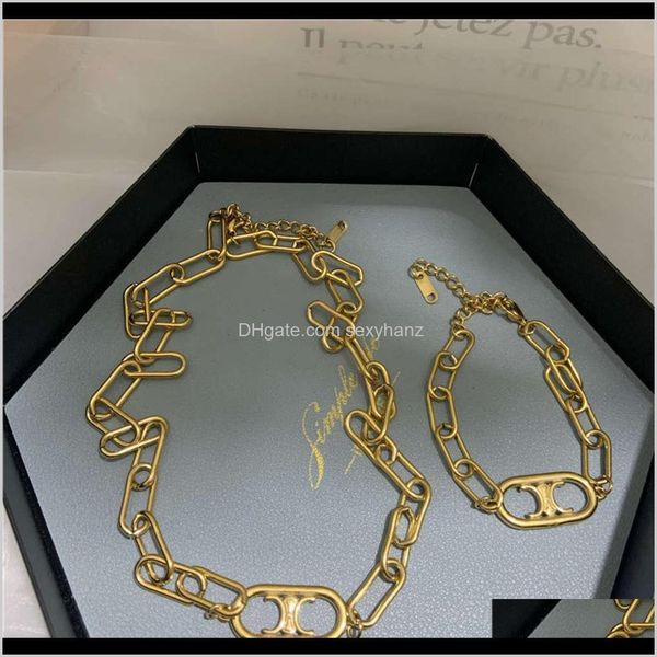 link, bracelets jewelry drop delivery 2021 korean simple and thick necklace clavicle chain bracelet suit versatile personality fashion yadgk, Black
link, bracelets jewelry drop delivery 2021 korean simple and thick necklace clavicle chain bracelet suit versatile personality fashion yadgk, Black