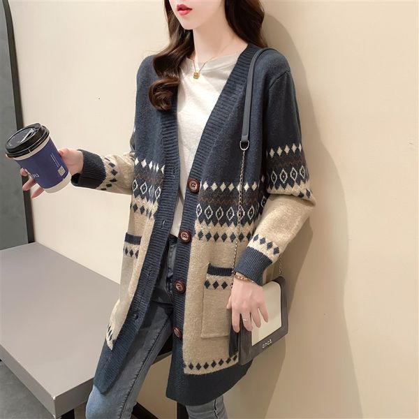 tees t-shirt lazy wind v-neck korean cardigan women's 2021 autumn winter sleeve loose sweater medium long coat, White
tees t-shirt lazy wind v-neck korean cardigan women's 2021 autumn winter sleeve loose sweater medium long coat, White