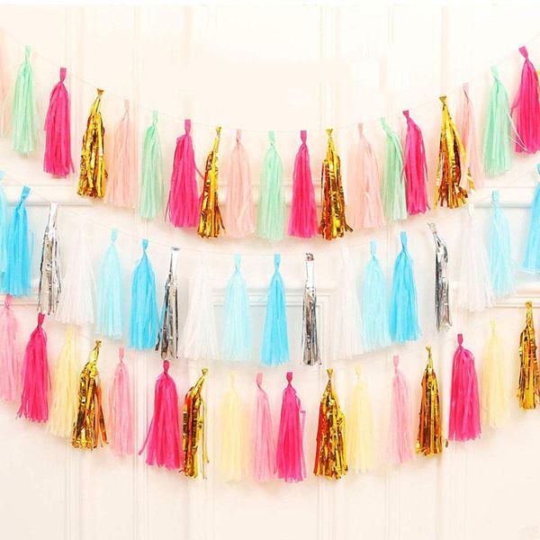 party decoration 5pc/bag colorful diy tissue paper tassel garland for wedding kids birthday decorations baby shower favors supplies
party decoration 5pc/bag colorful diy tissue paper tassel garland for wedding kids birthday decorations baby shower favors supplies