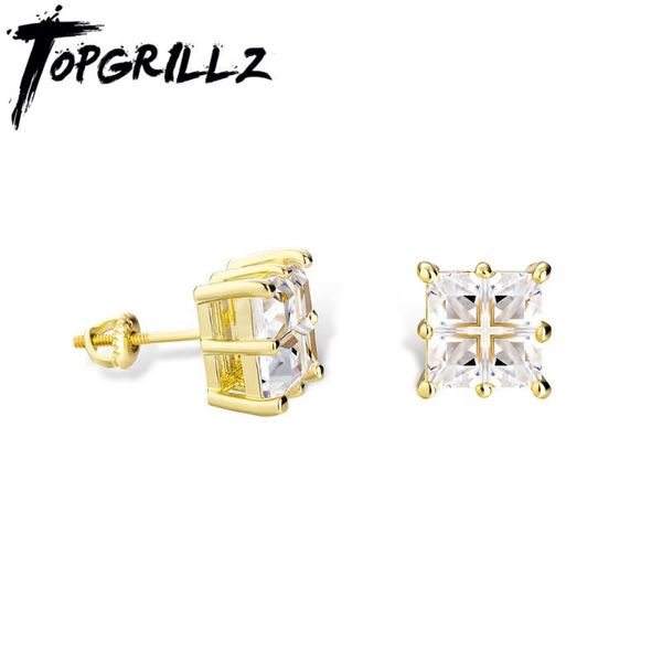 stud rillz 2021 iced baguette cubic zirconia earrings pair fashion girls jewelry accessories gift for birthday, Golden;silver 
stud rillz 2021 iced baguette cubic zirconia earrings pair fashion girls jewelry accessories gift for birthday, Golden;silver