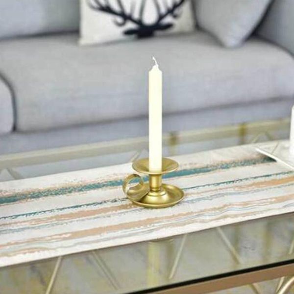 pcs retro metal taper candle holder simple candlestick holders candlelight stand for halloween christmas dining room home deco