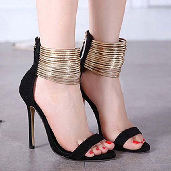 fashion women sandals size 35-42 thin high heels open toe party spring summer high-heel lady shoes, Black
fashion women sandals size 35-42 thin high heels open toe party spring summer high-heel lady shoes, Black