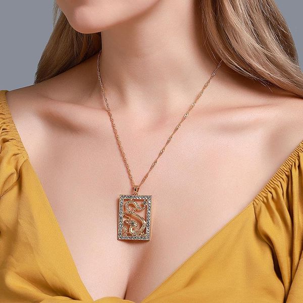 necklaces for women geometric hollow flying dragon pendant simple cross chain necklace jewelry collares, Silver
necklaces for women geometric hollow flying dragon pendant simple cross chain necklace jewelry collares, Silver