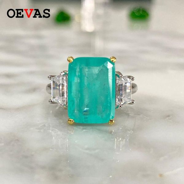 100% 925 sterling silver 10*14mm synthesis paraiba tourmaline wedding rings sparkling high carbon diamond fine jewelry cluster, Golden;silver
100% 925 sterling silver 10*14mm synthesis paraiba tourmaline wedding rings sparkling high carbon diamond fine jewelry cluster, Golden;silver