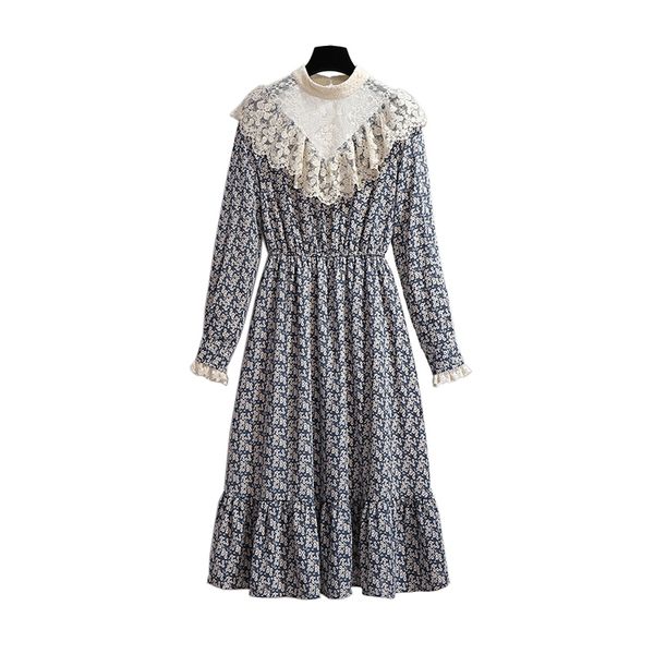 khaki blue stand collar long sleeve lace patchwork floral autumn midi dress a-line elegant d2084 210514, Black;gray
khaki blue stand collar long sleeve lace patchwork floral autumn midi dress a-line elegant d2084 210514, Black;gray