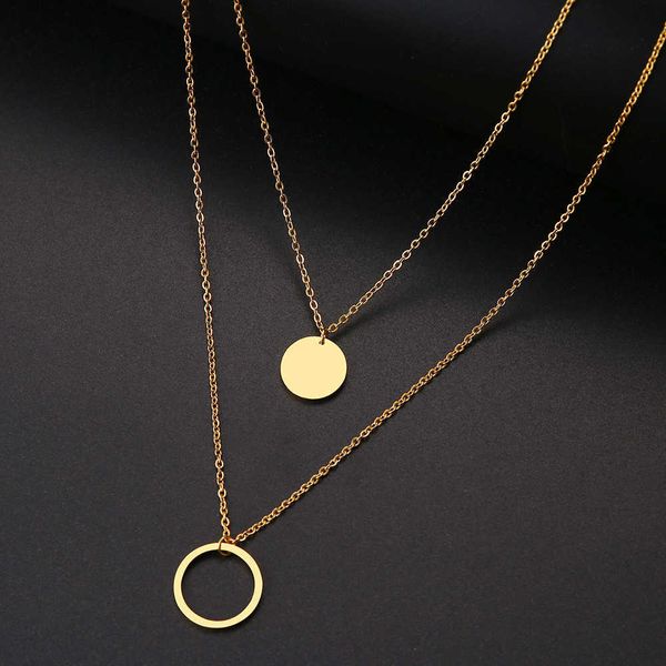 dotifi women's stainless steel necklace, double round geometric pendant jewelry, gold and silver, perfect for gifts
dotifi women's stainless steel necklace, double round geometric pendant jewelry, gold and silver, perfect for gifts