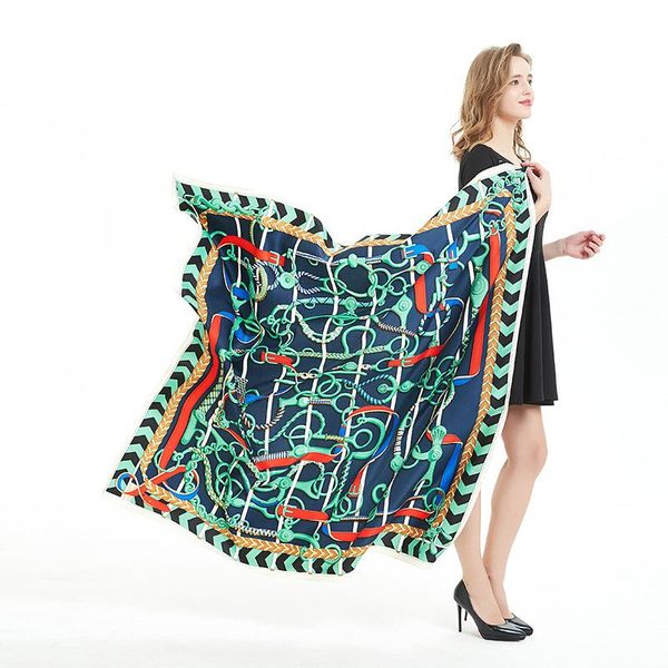 scarves 130*130cm twill silk scarf women summer square 130cm designer scarfs big foulard en soie, Blue;gray
scarves 130*130cm twill silk scarf women summer square 130cm designer scarfs big foulard en soie, Blue;gray