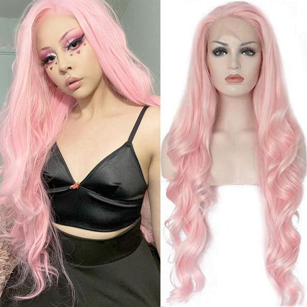 synthetic wigs pink wig lace front for women long middle part natural wave heat resistant cosplay transparent, Black
synthetic wigs pink wig lace front for women long middle part natural wave heat resistant cosplay transparent, Black
