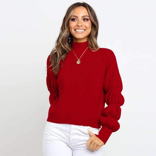 ethnic clothing sweater women 2021 autumn long puff sleeve o neck fashion pullover basic style high collar clothes loose cotton knitted, Red
ethnic clothing sweater women 2021 autumn long puff sleeve o neck fashion pullover basic style high collar clothes loose cotton knitted, Red