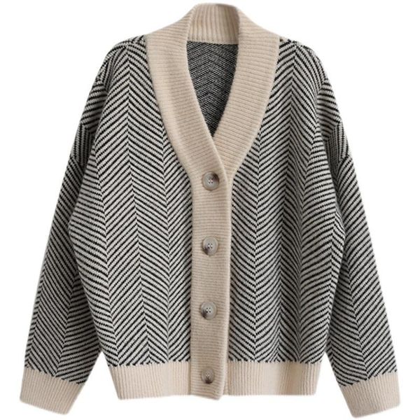 women's jackets autumn and winter 2021 cardigan warm jacket pocket embroidery fashion knitting long sleeve coat loose sweater, Black;brown
women's jackets autumn and winter 2021 cardigan warm jacket pocket embroidery fashion knitting long sleeve coat loose sweater, Black;brown