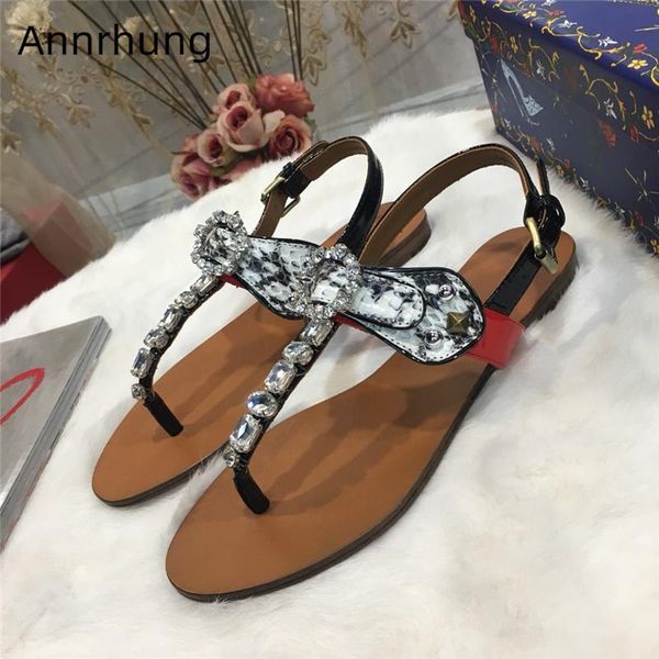 jeweled diamond t-strap sandy beach shoes woman serpentine butterfly-knot buckle belt flat summer sandals women, Black
jeweled diamond t-strap sandy beach shoes woman serpentine butterfly-knot buckle belt flat summer sandals women, Black