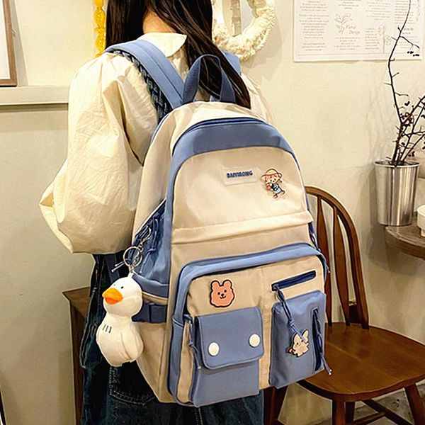 backpack fashion large capacity travel for women cute shoulder bag casual pink blue school bags girls schoolbag 
backpack fashion large capacity travel for women cute shoulder bag casual pink blue school bags girls schoolbag