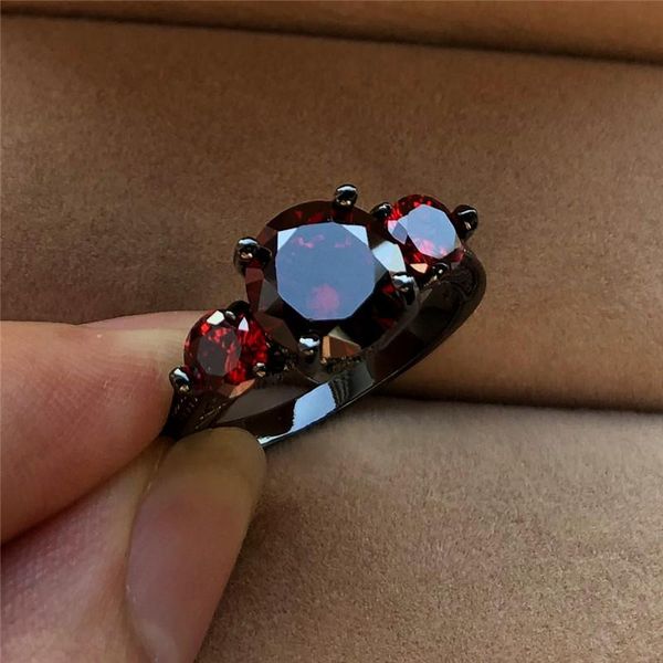 wedding rings luxury female big red zircon stone ring 14kt black gold unique style promise engagement for women, Slivery;golden
wedding rings luxury female big red zircon stone ring 14kt black gold unique style promise engagement for women, Slivery;golden