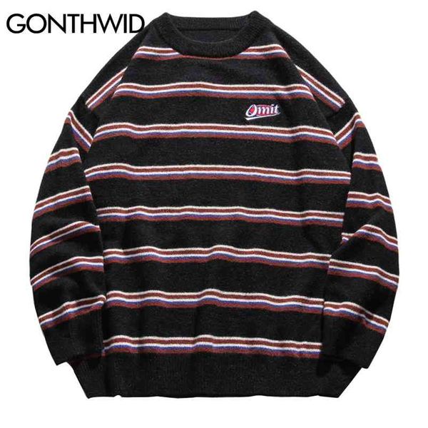 gonthwid harajuku stripe knitted jumpers sweaters streetwear hip hop casual pullover knitwear mens fashion crew neck 210818, White;black
gonthwid harajuku stripe knitted jumpers sweaters streetwear hip hop casual pullover knitwear mens fashion crew neck 210818, White;black