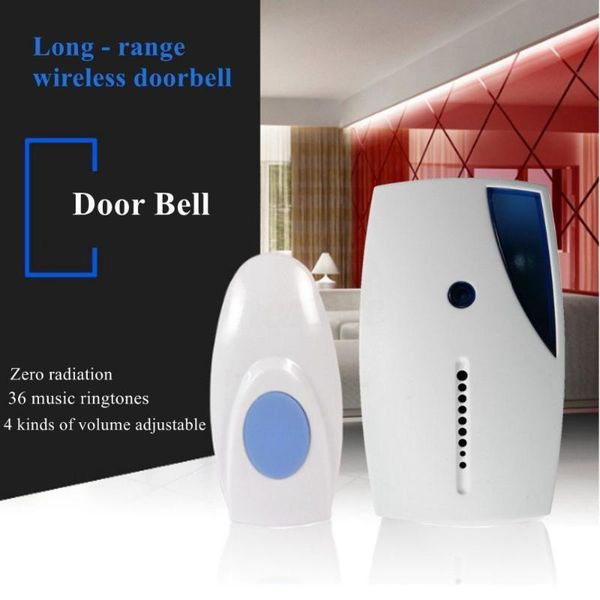 doorbells smart led indication wireless doorbell 36 tunes chime music door bell transmitter + receiver 70-110m range remote control ca
doorbells smart led indication wireless doorbell 36 tunes chime music door bell transmitter + receiver 70-110m range remote control ca