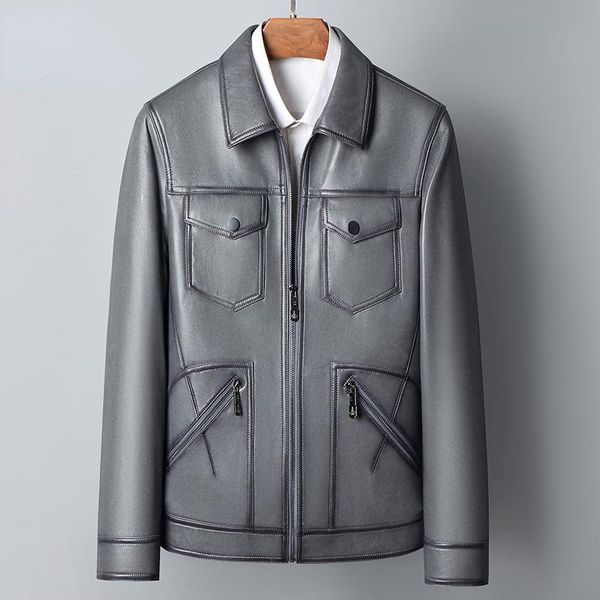 men's leather & faux winter real sheepskin jacket genuine jackets male vintage coats korean casaca de cuero hombre 880, Black
men's leather & faux winter real sheepskin jacket genuine jackets male vintage coats korean casaca de cuero hombre 880, Black